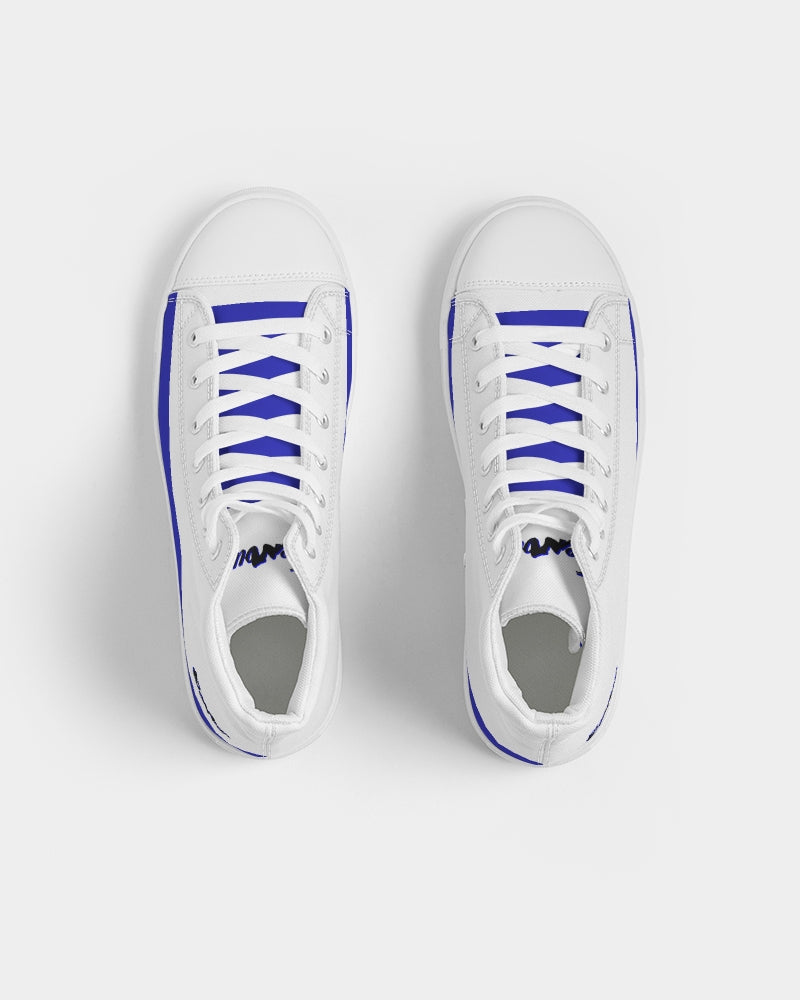 "Don't Leave Me Blue" DeVour The Moment Men's Hightop Canvas Shoe